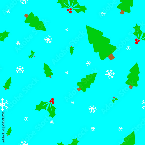 Christmas seamless pattern, Xmas poster design template, vector illustration 