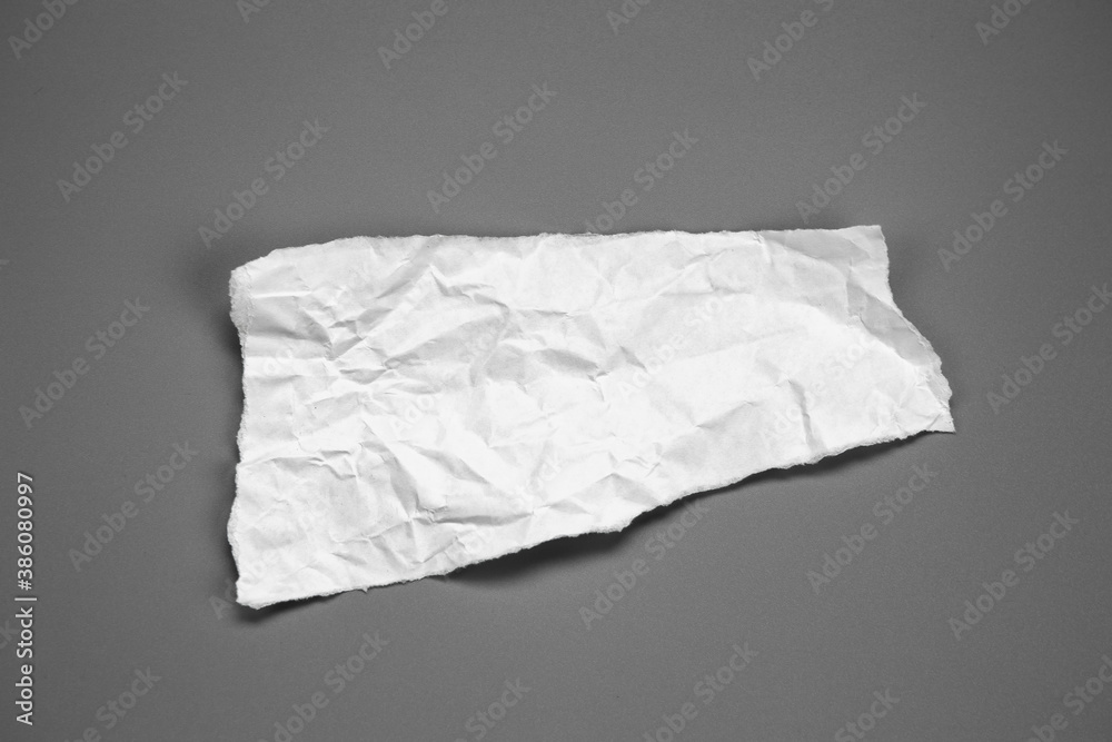 Fototapeta premium white torn paper on gray background. collection paper rip