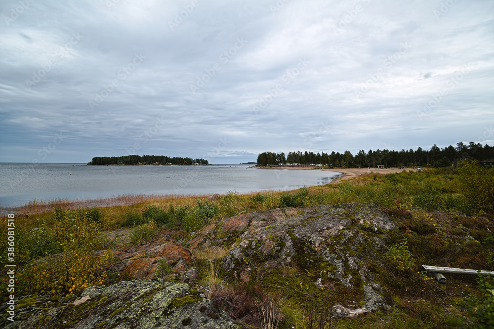The Baltic Sea at Bovikens Havsbad in northern Sweden