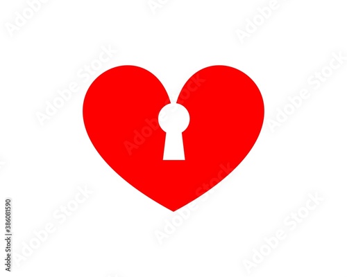 lock heart app logo icon