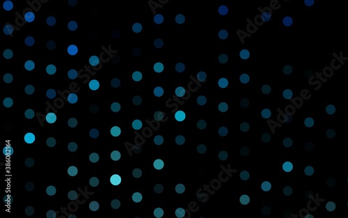 Dark BLUE vector template with circles.