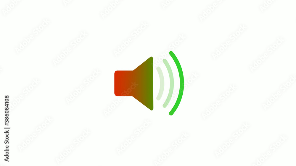 New red and green gradient speaker icon on white background, Speaker icon New red and green gradient speaker icon on white background, Speaker icon