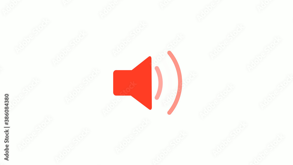 New red color speaker icon on white background, Speaker icon New red color speaker icon on white background, Speaker icon