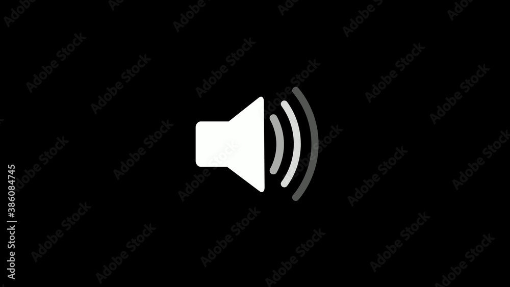 Amazing white color speaker icon on black background, Speaker icon Amazing white color speaker icon on black background, Speaker icon