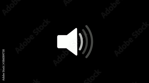 Amazing white color speaker icon on black background, Speaker icon