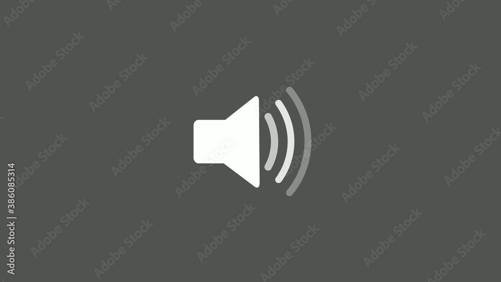 New white color speaker icon on gray background, New speaker icon New white color speaker icon on gray background, New speaker icon