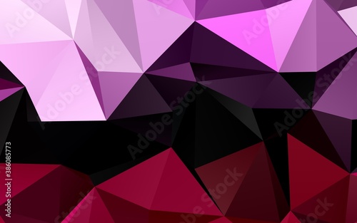 Light Pink vector abstract polygonal cover.
