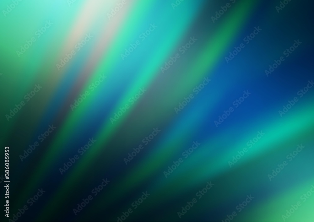 Dark Blue, Green vector backdrop with long lines.