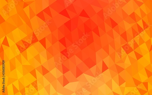 Light Yellow  Orange vector abstract polygonal layout.