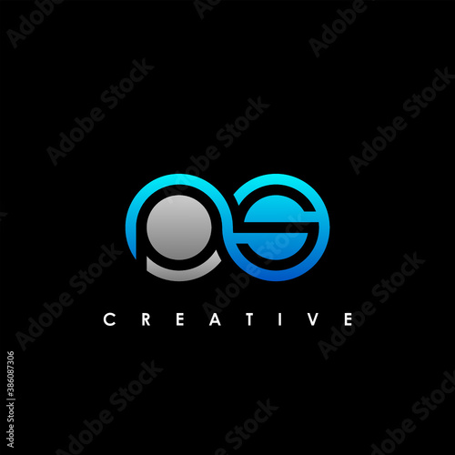 PS Letter Initial Logo Design Template Vector Illustration	
