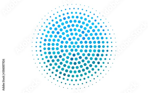 Light BLUE vector pattern with colorful hexagons.