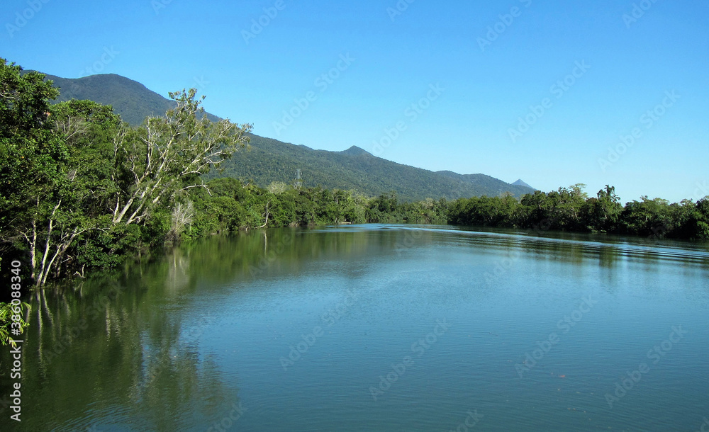 view of the Mulgrave River tropical far north Queensland Australia