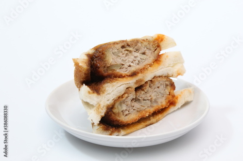 Japanese Pork Cutlet Breakfast Sandwich.