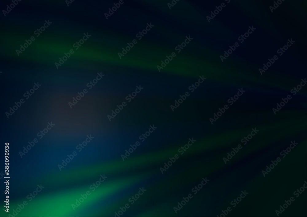 Dark Green vector abstract blurred background.