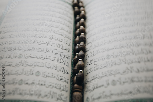 Holy Quran and rosary ,Ramadan concept.