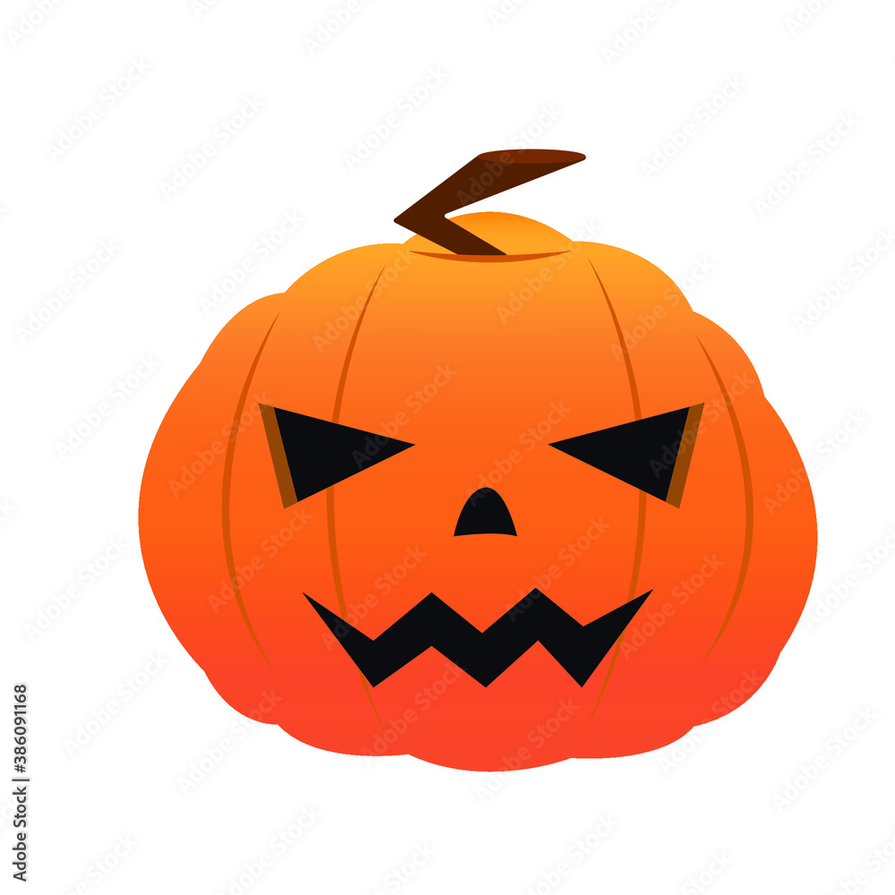 halloween pumpkin isolated on white