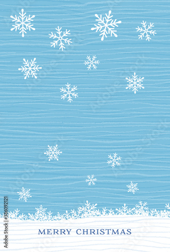 雪の結晶のクリスマスカード
