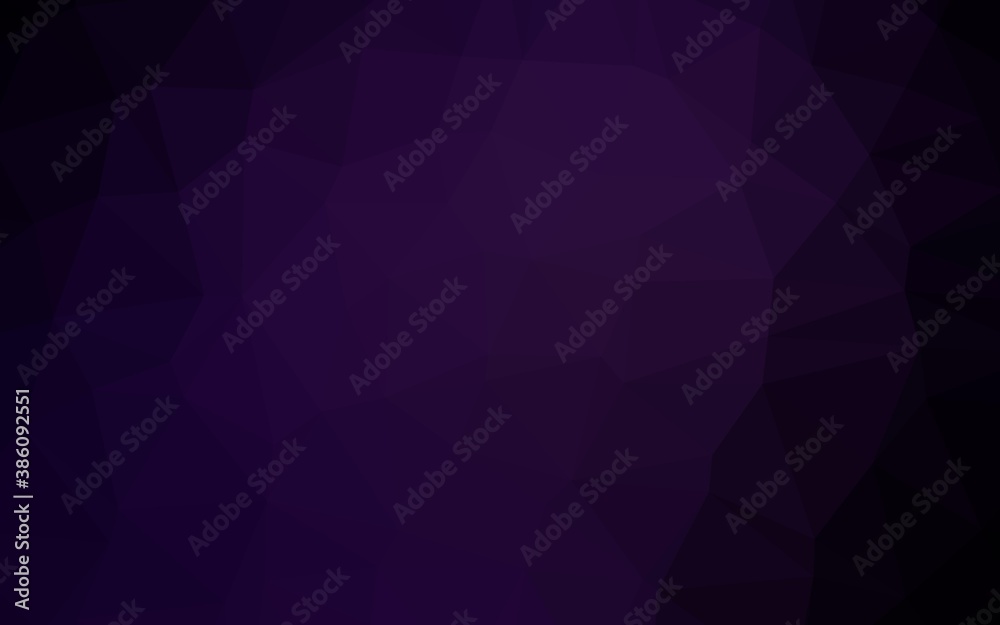 Dark Purple vector blurry triangle pattern.