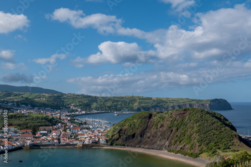 Walk on the Azores archipelago. Discovery of the island of Faial, Azores. Portugal.