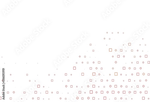 Light Orange vector layout with circle spots, cubes.