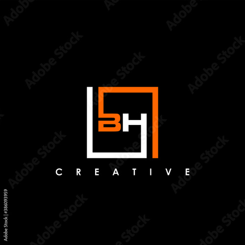 BH Letter Initial Logo Design Template Vector Illustration	
