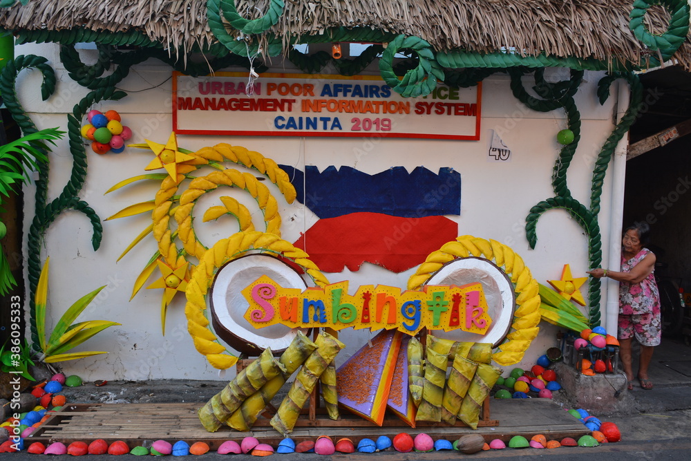 Sumbingtik Festival house decor facade in Cainta, Rizal, Philippines