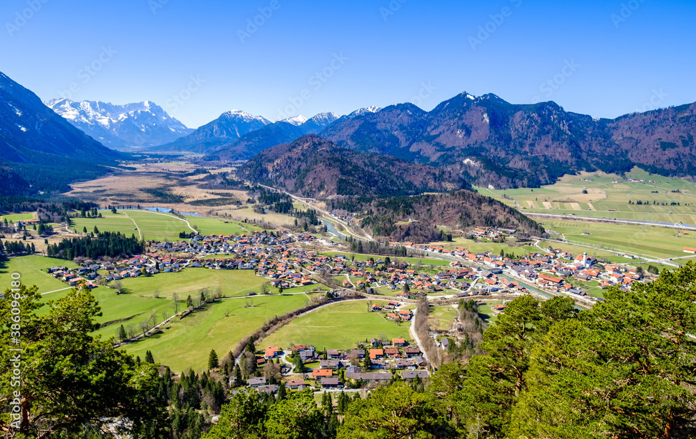 view from heldenkreuz near eschenlohe