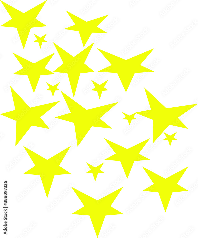 Golden star comet stylized stars Golden star comet stylized stars