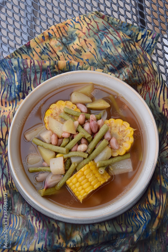 Sayur asem or sayur asam is a popular Indonesian vegetable in tamarind ...
