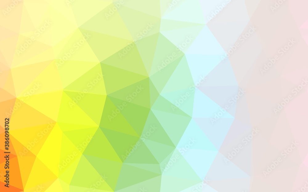 Naklejka premium Light Multicolor, Rainbow vector blurry triangle texture.