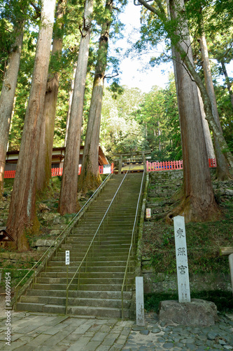 鳳来寺山東照宮への階段 愛知県新城市