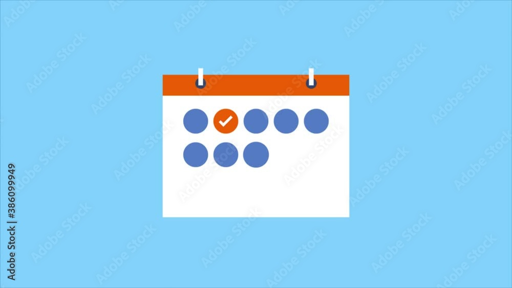 Social media management software concept. Digital calendar and time management, Entrepreneurship and schedule planning concept. 2d animation video clip.