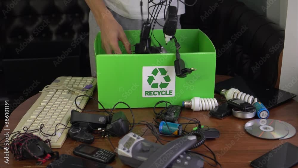 Old Electronics. Electronic Waste Recycling. Defective, broken and