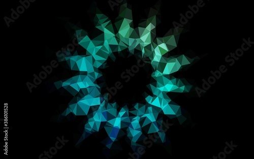 Light Blue, Green vector triangle mosaic texture.