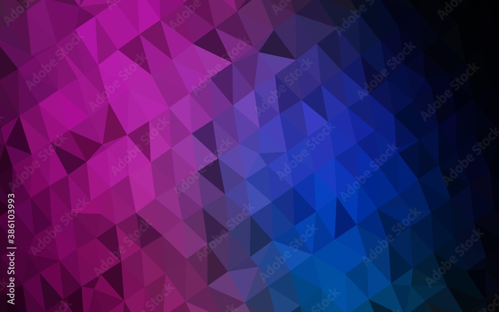 Dark Pink, Blue vector polygonal pattern. Dark Pink, Blue vector polygonal pattern.