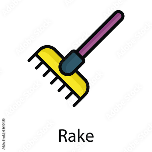 rake vector icon
