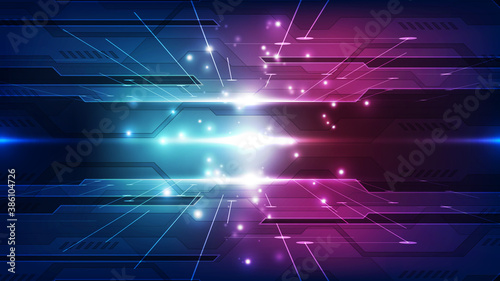Vector Abstract futuristic technology background concept, Illustration high digital