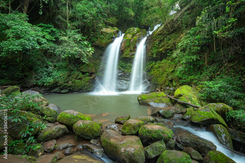 Sapan Waterfall (Namtok Sapan) 3nd floor is  most beautiful waterfall of NAN province.  Khun Nan National Park, Sapan village, Boklua District, Nan Province, Thailand