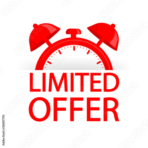 Red limited offer. Special offer badge. Big sale special offer. Vector background. Store label. Vector illustration.