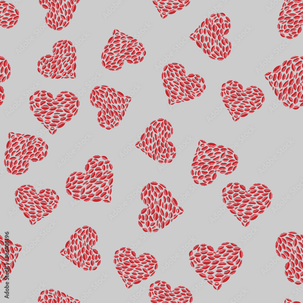 Romantic Seamless Pattern with hearts. Happy Valentine s Day concept vector illustration trendy design. Romantic Seamless Pattern with hearts. Happy Valentine s Day concept vector illustration trendy design.