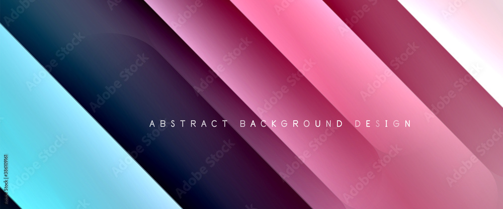 Fototapeta premium Fluid gradients with dynamic diagonal lines abstract background. Bright colors with dynamic light and shadow effects. Vector wallpaper or poster