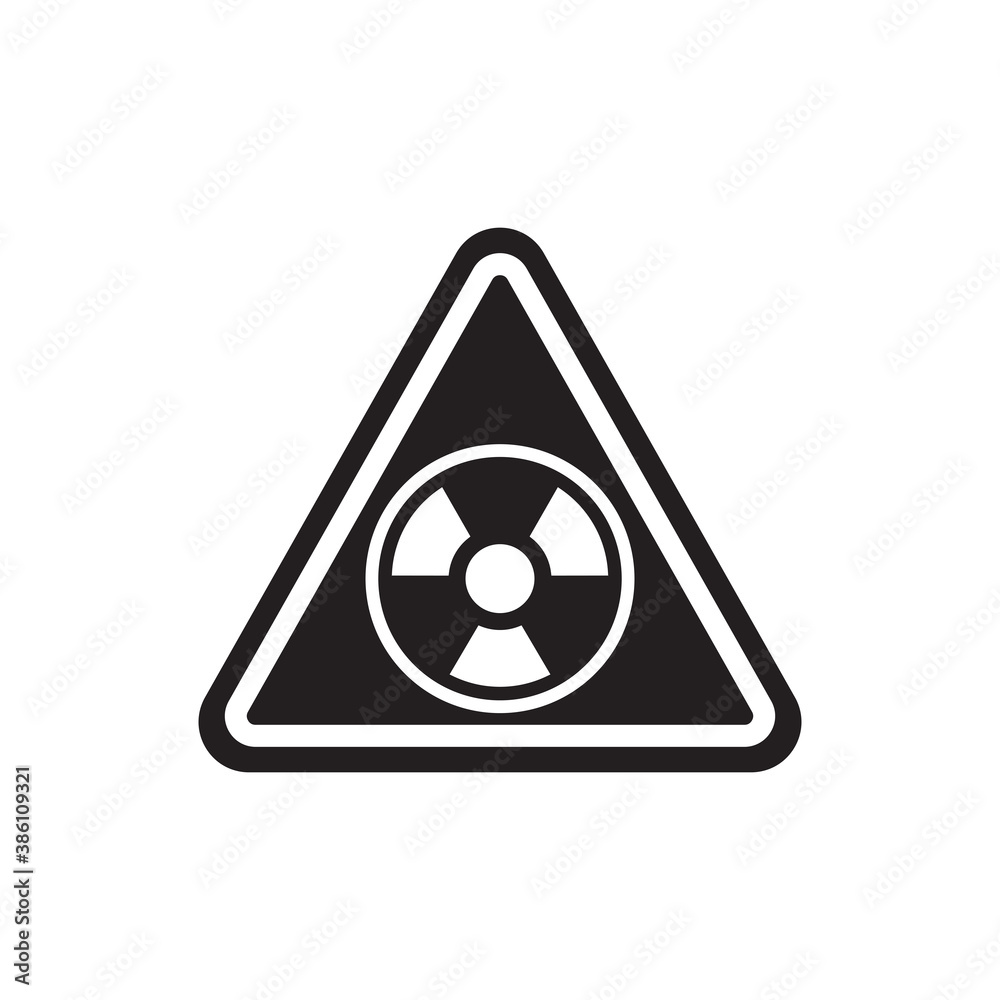 Radiation icon isolated on white background Radiation icon isolated on white background