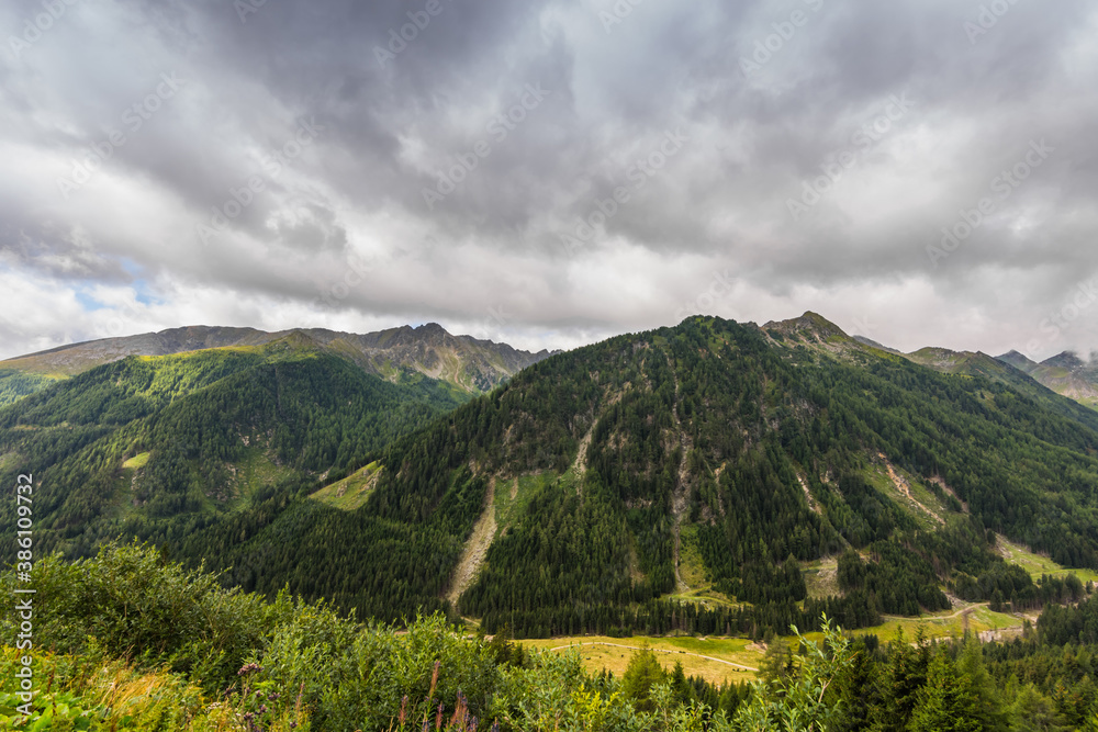 beautiful green hills with clouds while hiking beautiful green hills with clouds while hiking