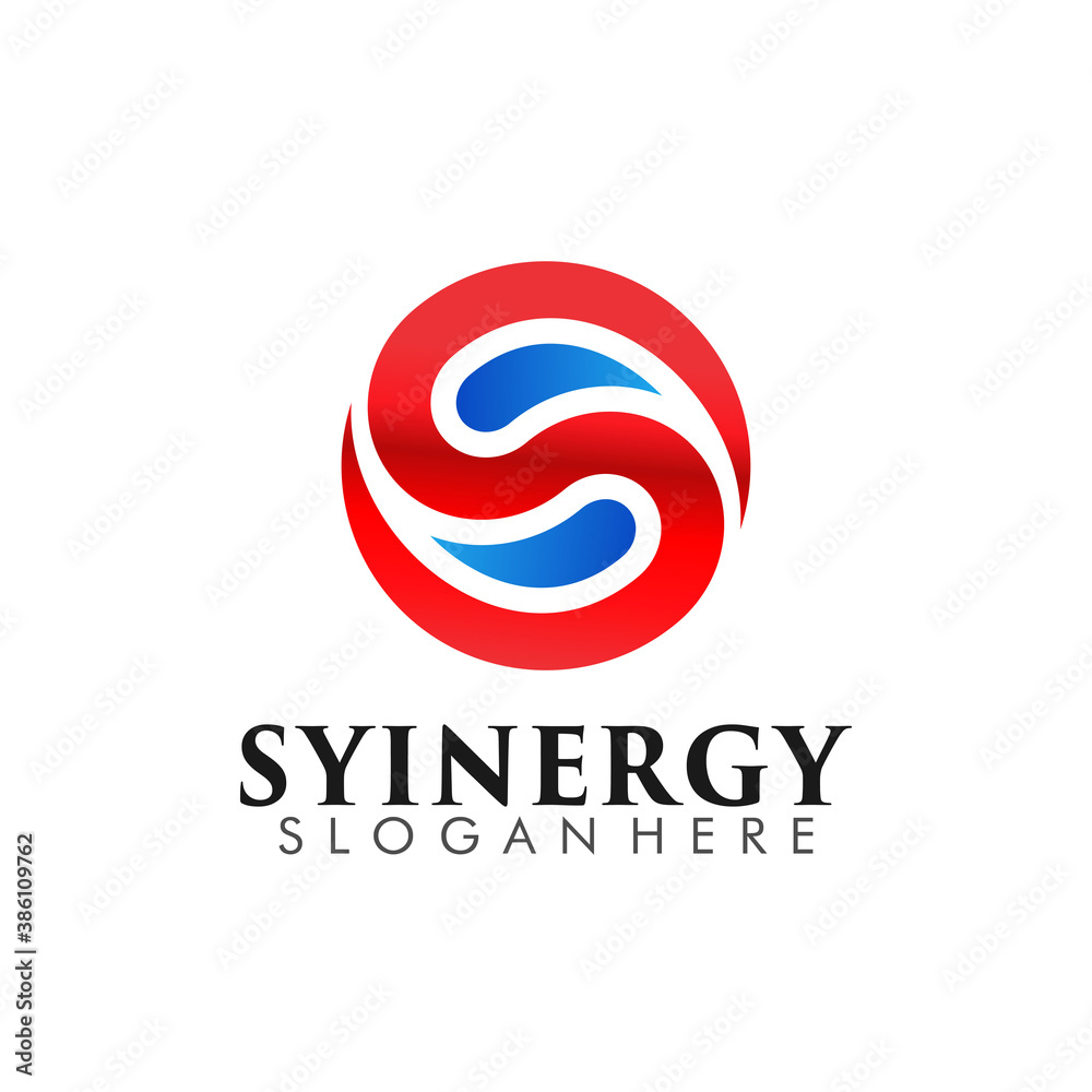 Abstract Colorful Letter S, Yin Yang, Monogram Logo Design Symbol Vector Illustration Abstract Colorful Letter S, Yin Yang, Monogram Logo Design Symbol Vector Illustration