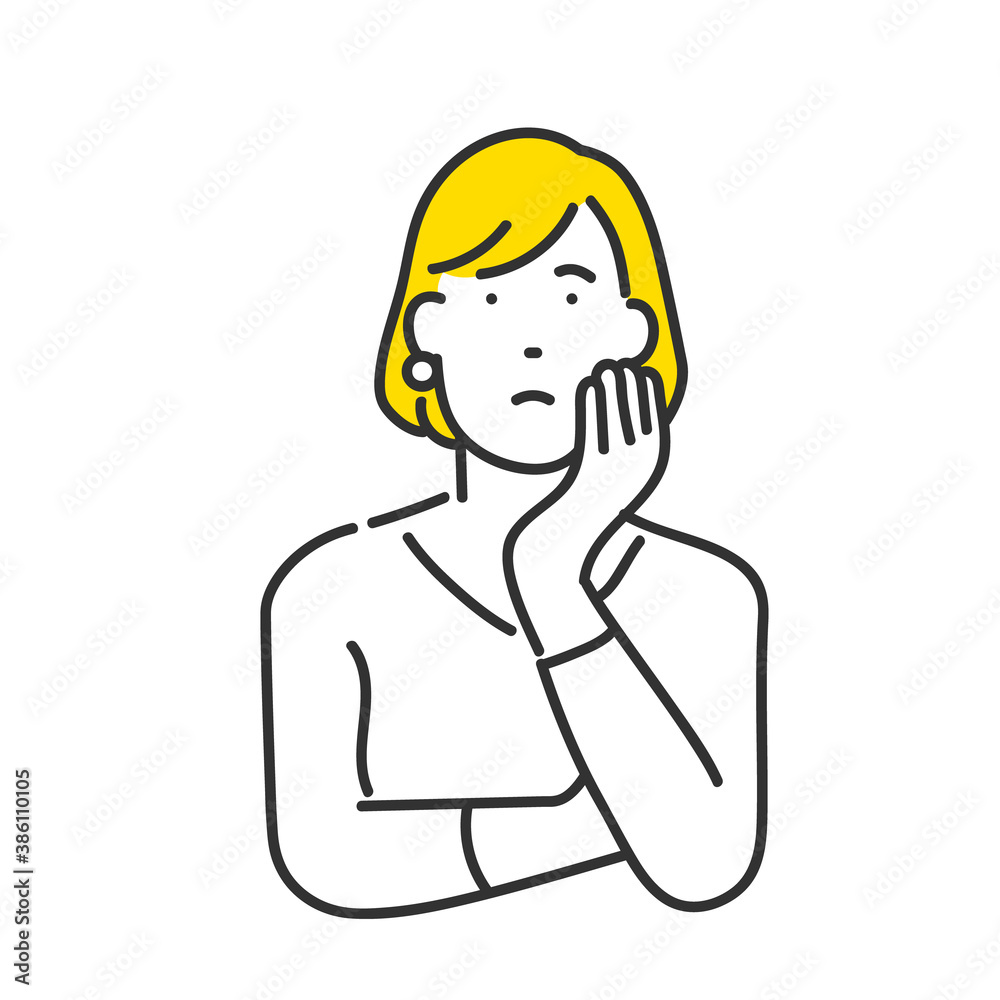 考え事をしている女性のイメージイラスト素材 Stock Illustration Adobe Stock 考え事をしている女性のイメージイラスト素材 Stock Illustration Adobe Stock