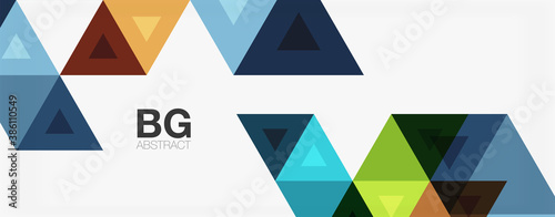 Mosaic triangle pattern abstract background for cover, banner, flyer and poster and other template