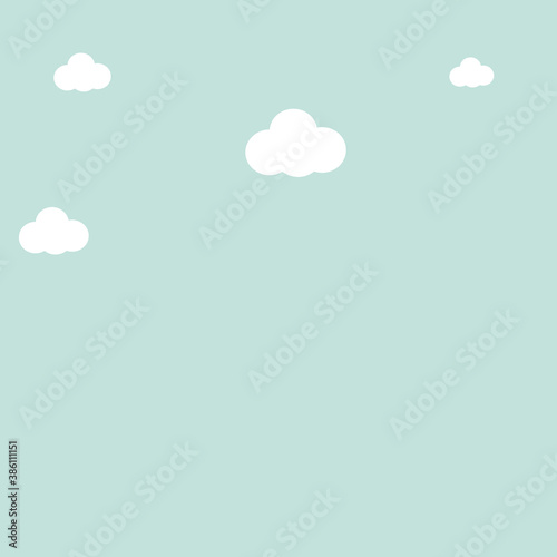Clouds sky background. Vector illustration