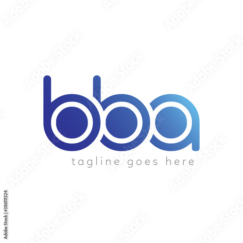 Bba logotype design template vector.