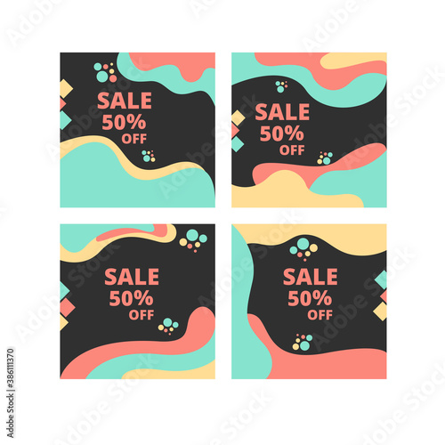 promotional banner design vector for social media pages