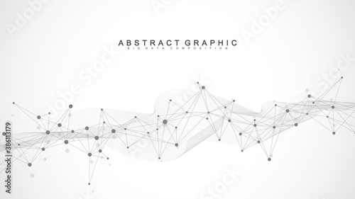 Global network connection. Social network communication in the global business. World map point and line composition concept. Vector illustration.